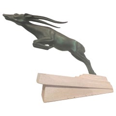 Statue Art Déco Gazelle de Max Le Verrier Demarco