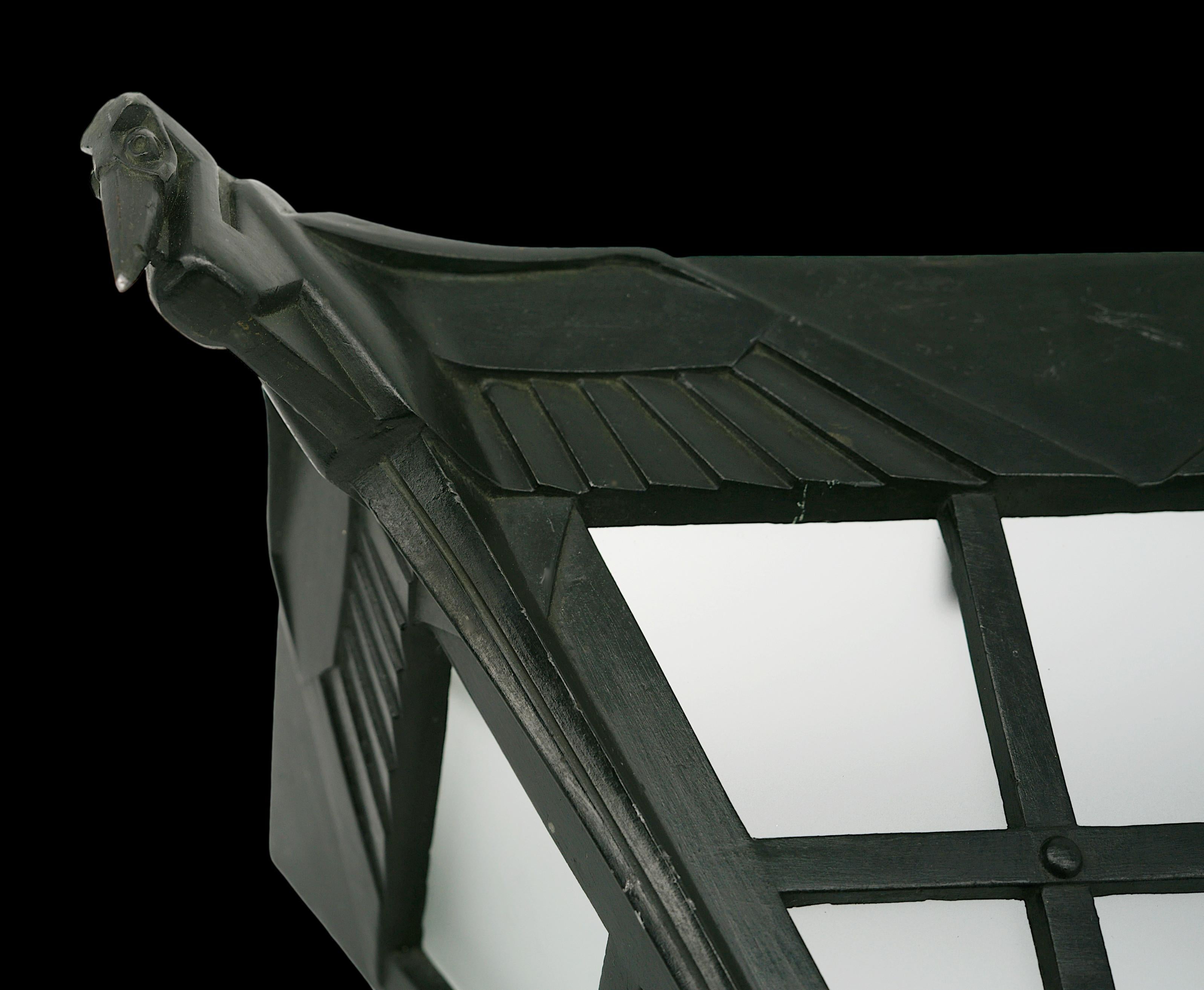 Max LE VERRIER French Art Deco Marabou Wall Sconce, 1920 For Sale 4