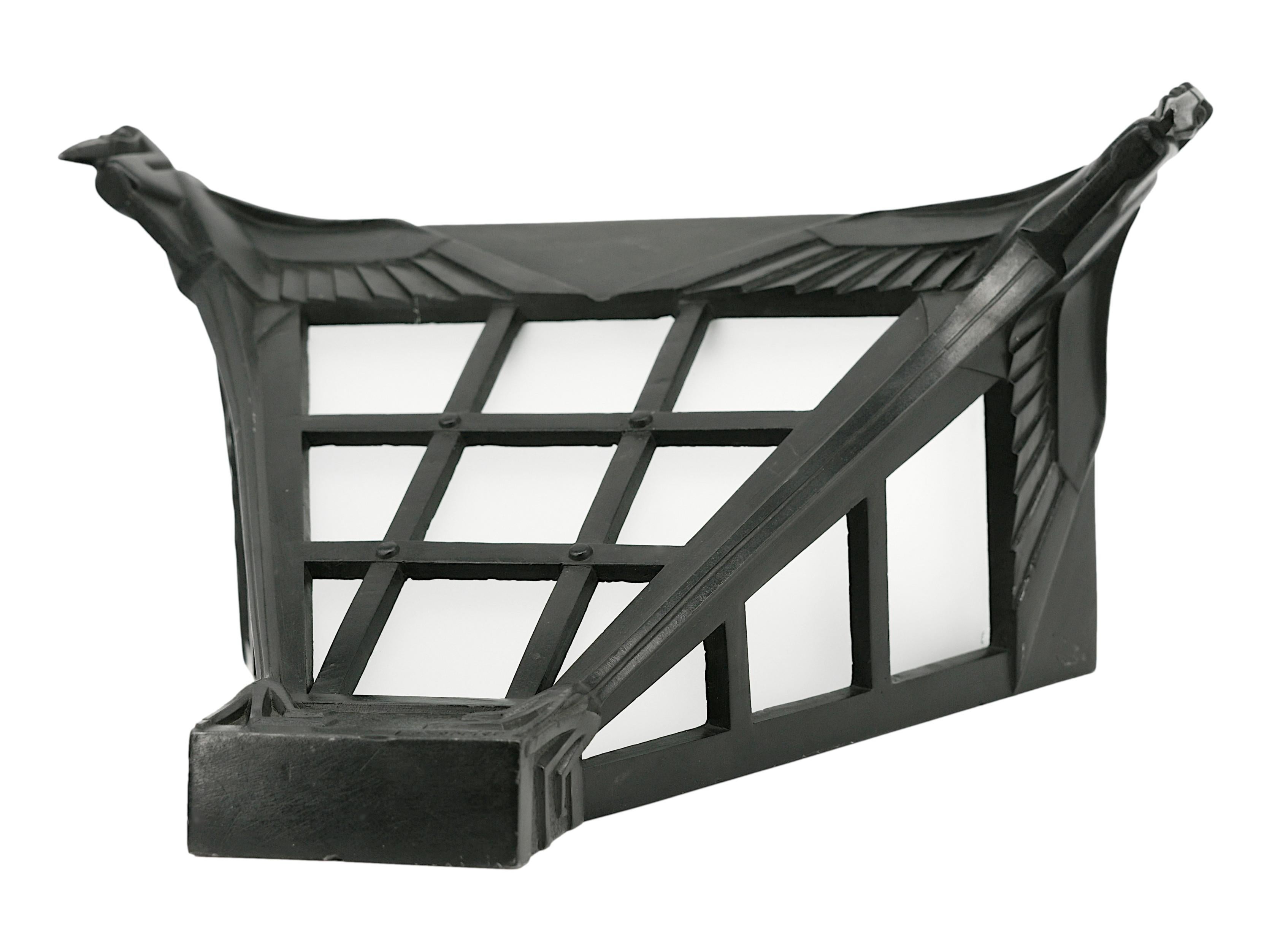 Max LE VERRIER French Art Deco Marabou Wall Sconce, 1920 For Sale 5
