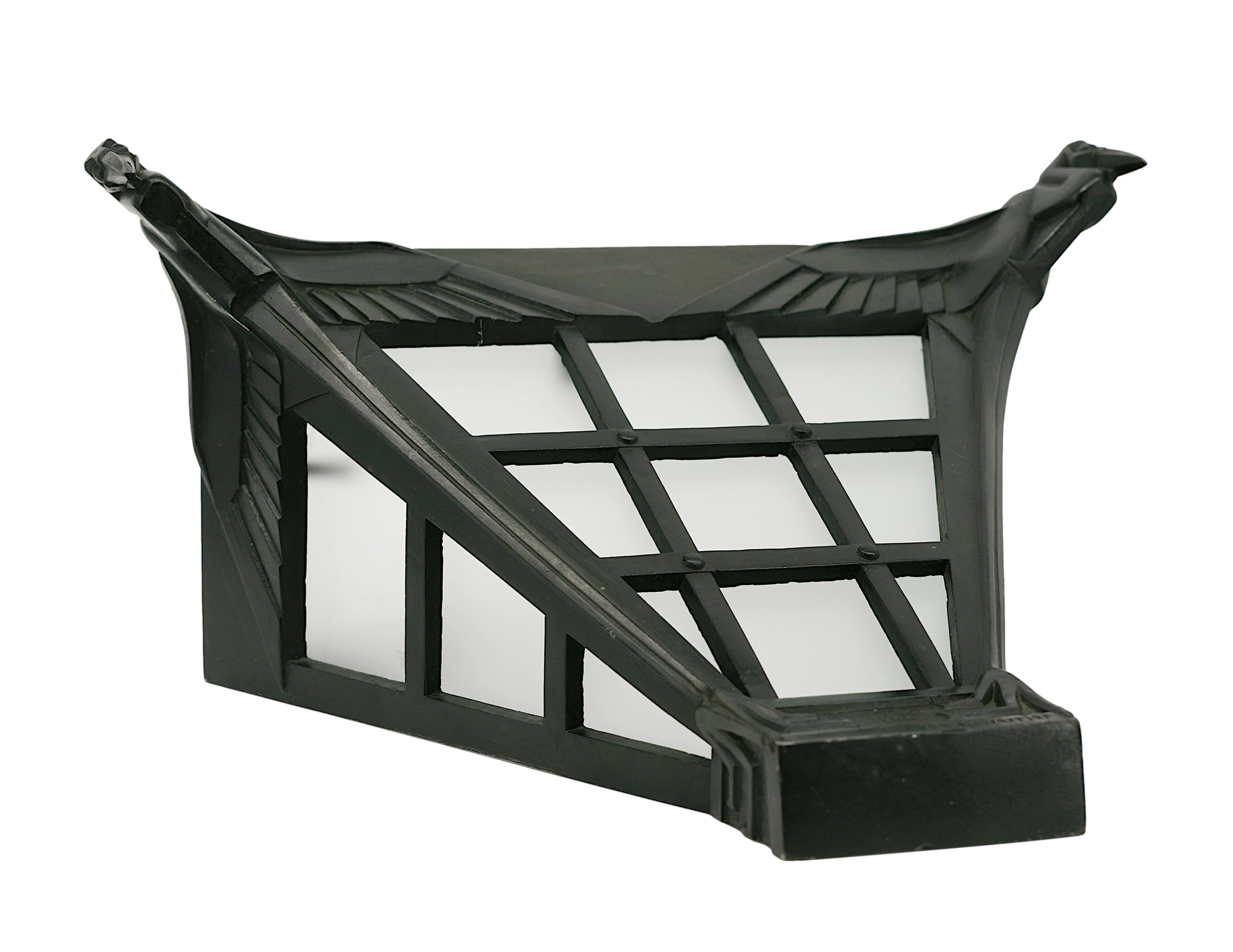 Max LE VERRIER French Art Deco Marabou Wall Sconce, 1920 For Sale 1