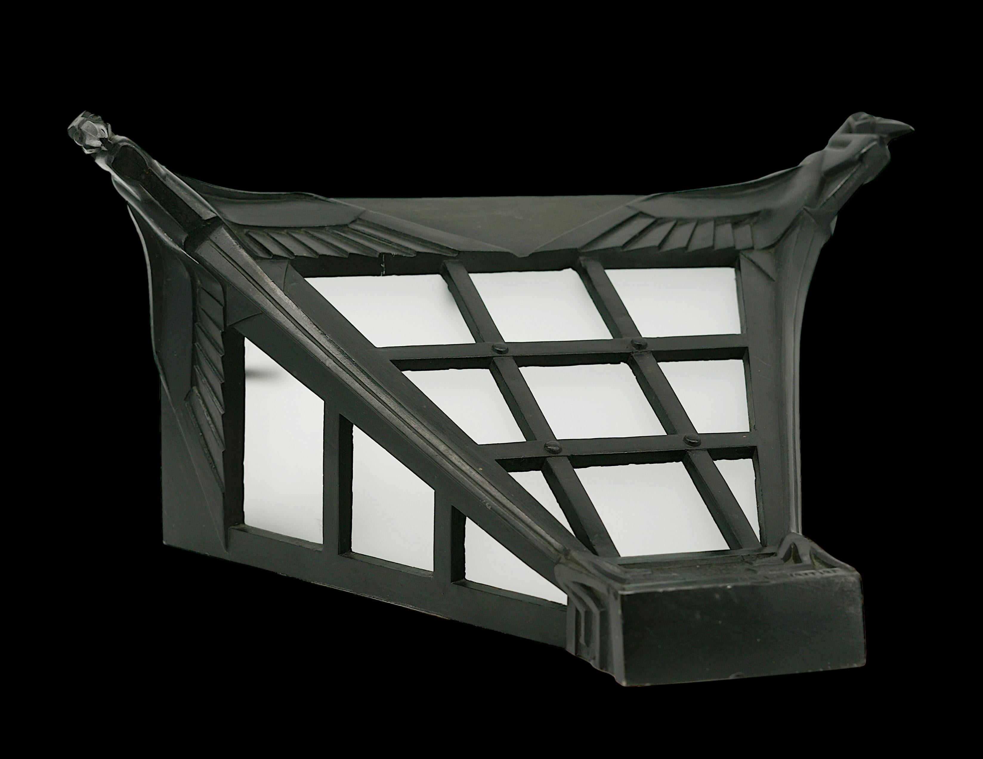 Max LE VERRIER French Art Deco Marabou Wall Sconce, 1920 For Sale 2