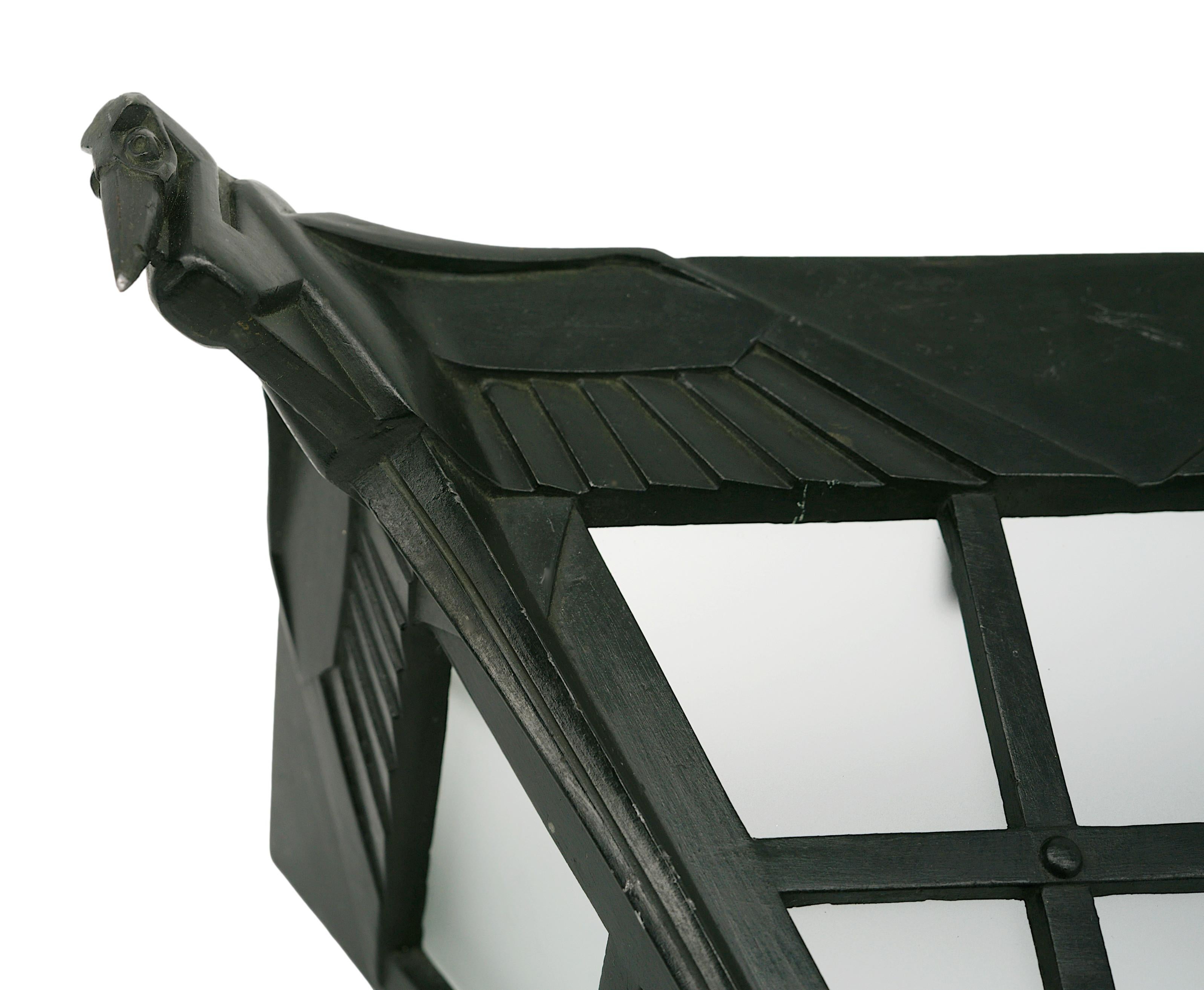 Max LE VERRIER French Art Deco Marabou Wall Sconce, 1920 For Sale 3
