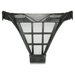 Max LE VERRIER French Art Deco Marabou Wall Sconce, 1920