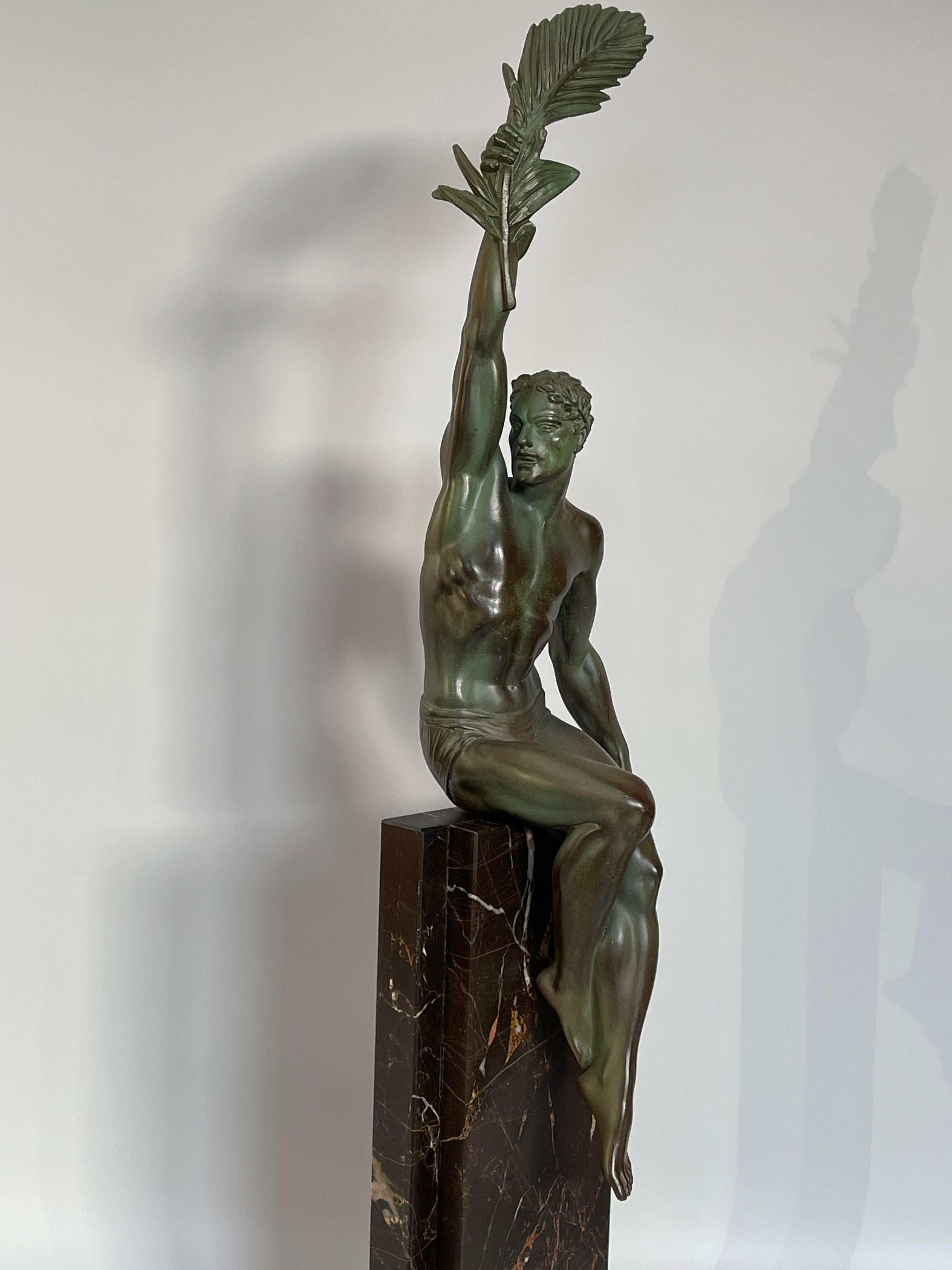 Spelter Max Le Verrier Model Glory by Le Faguays