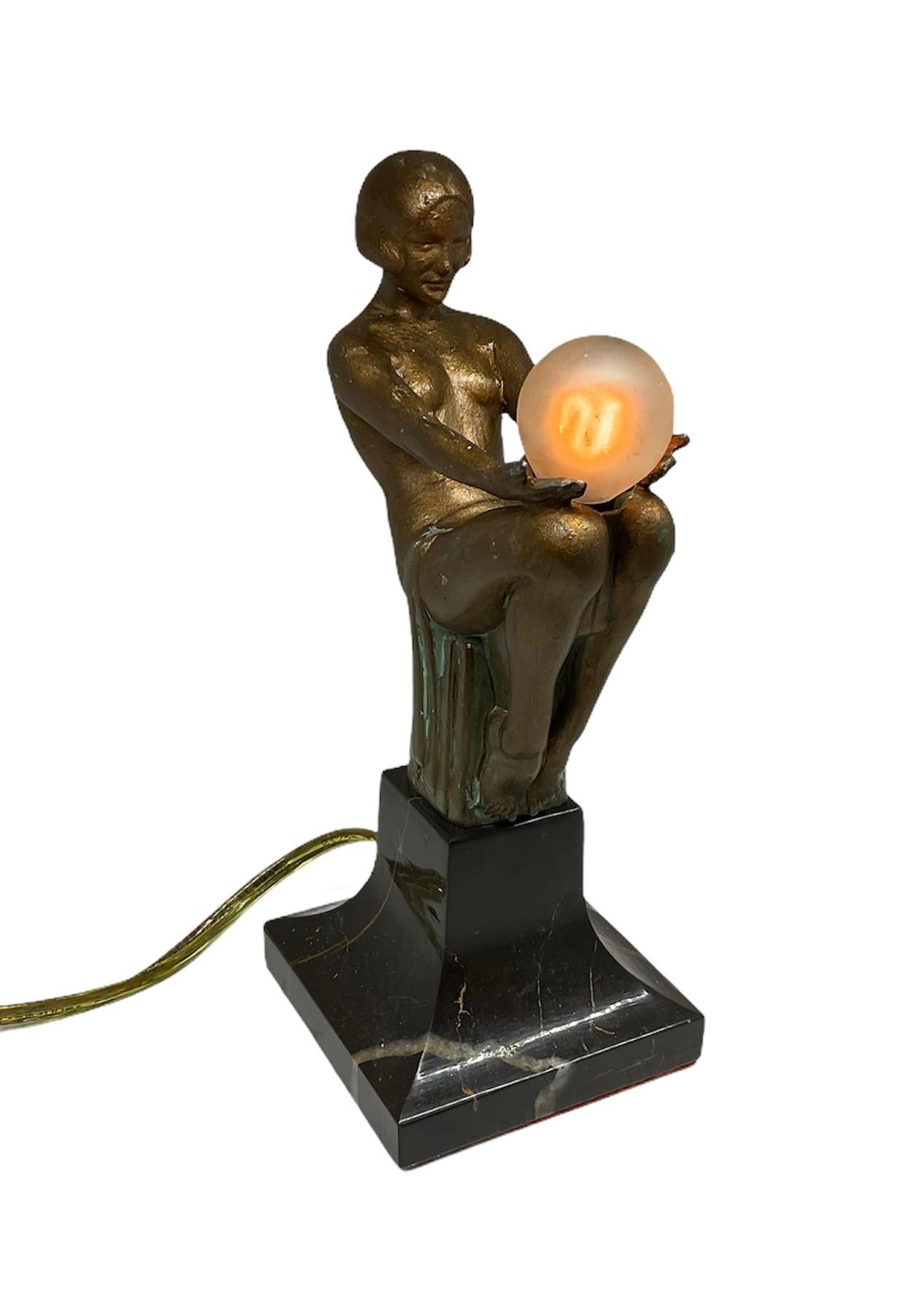 Max Le Verrier “Songe Lumineux” Art Deco Lamp 2