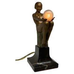 Max Le Verrier “Songe Lumineux” Art Deco Lamp