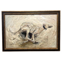 Ohne Titel Ölgemälde auf Leinwand von Hund in Bewegung