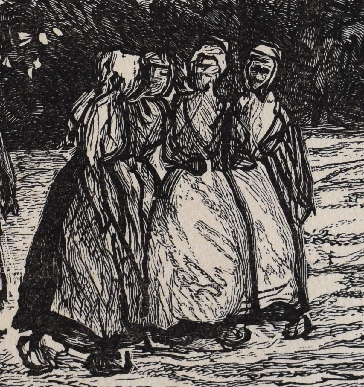 Cette gravure sur bois est signée au crayon par l'artiste 