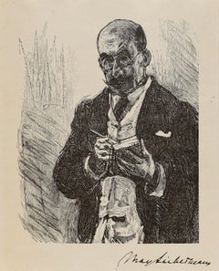Max Liebermann (1847-1935) - Mid 20th Century Lithograph, Self-Portrait
