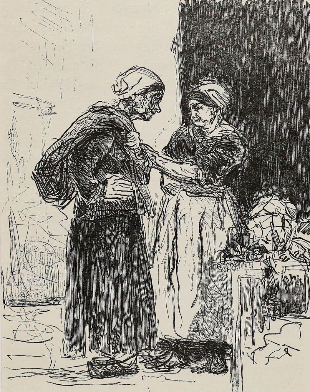 Max Liebermann (1847-1935) - Lithographie du milieu du 20e siècle, Vegetable Sellers en vente 1