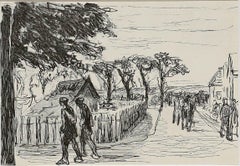 Max Liebermann (1847-1935) - Litografia della metà del XX secolo, Via del Villaggio