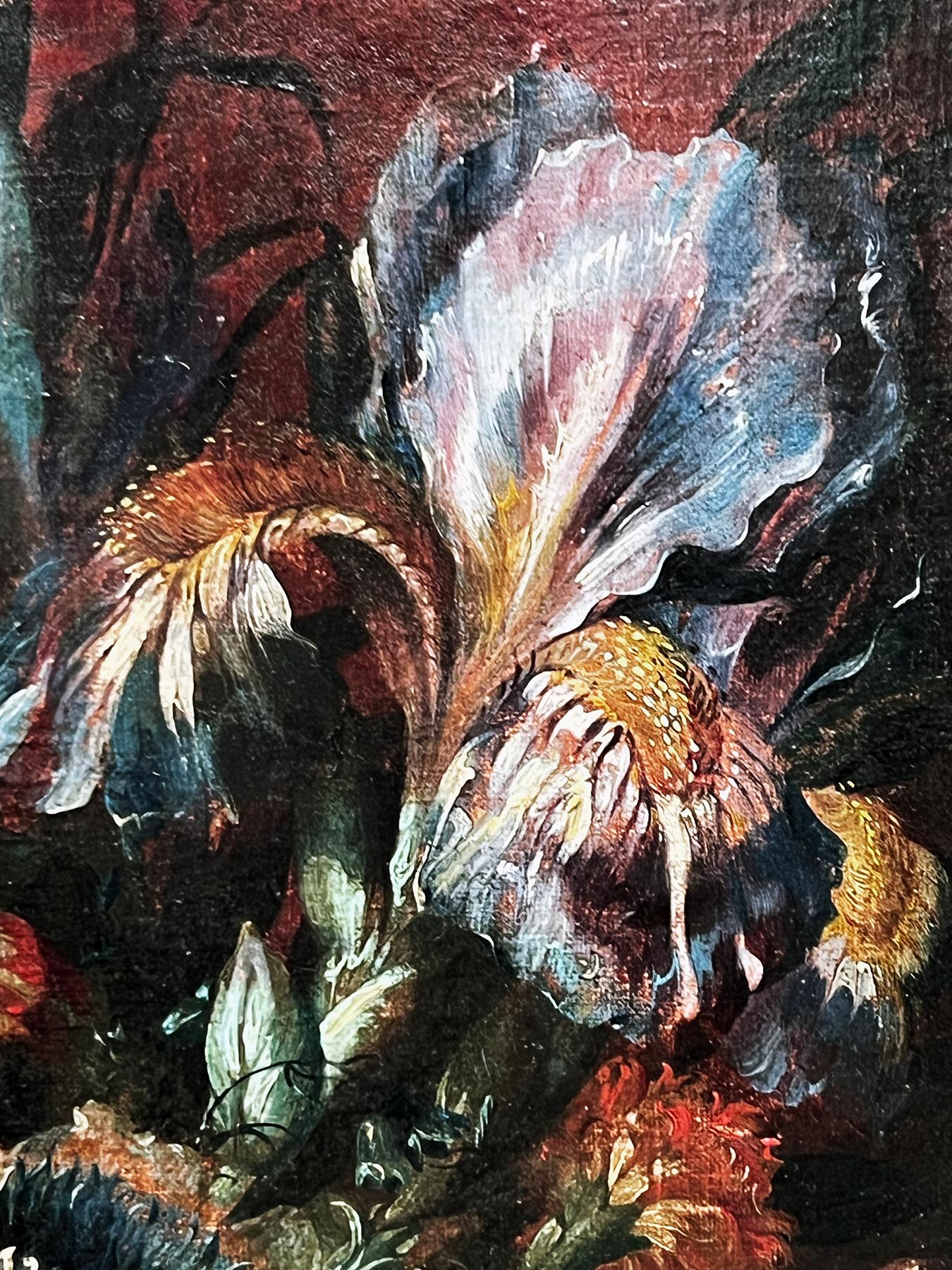 Rococo Revival Max Luber (Munich 1879-1950) Floral Still Life; Oil on Canvas For Sale