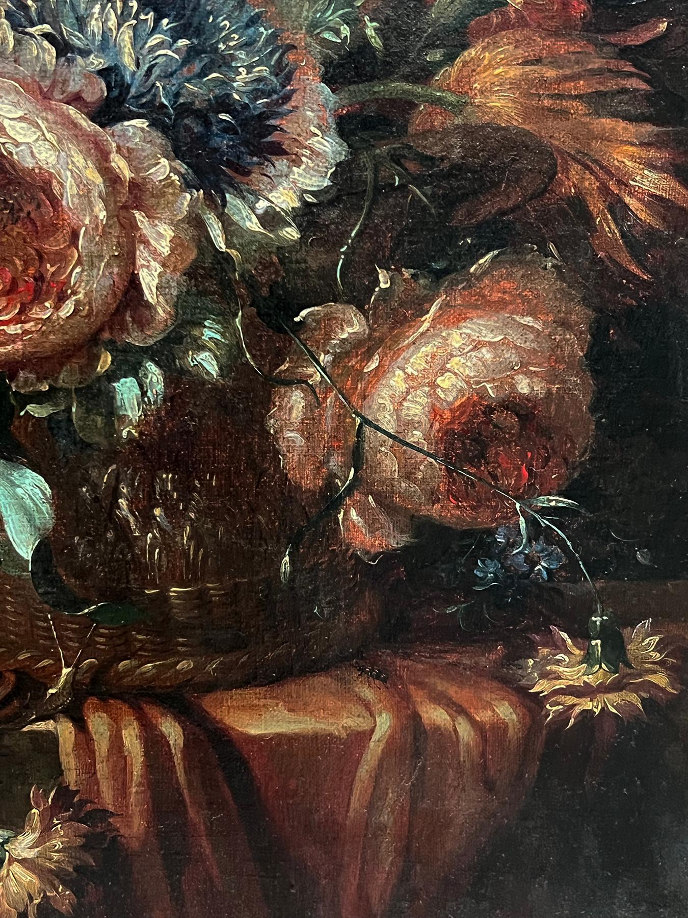 Painted Max Luber (Munich 1879-1950) Floral Still Life; Oil on Canvas For Sale