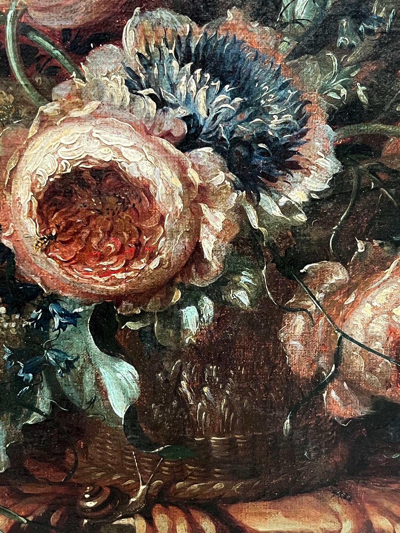 Max Luber (Munich 1879-1950) Floral Still Life; Oil on Canvas In Good Condition For Sale In San Francisco, CA