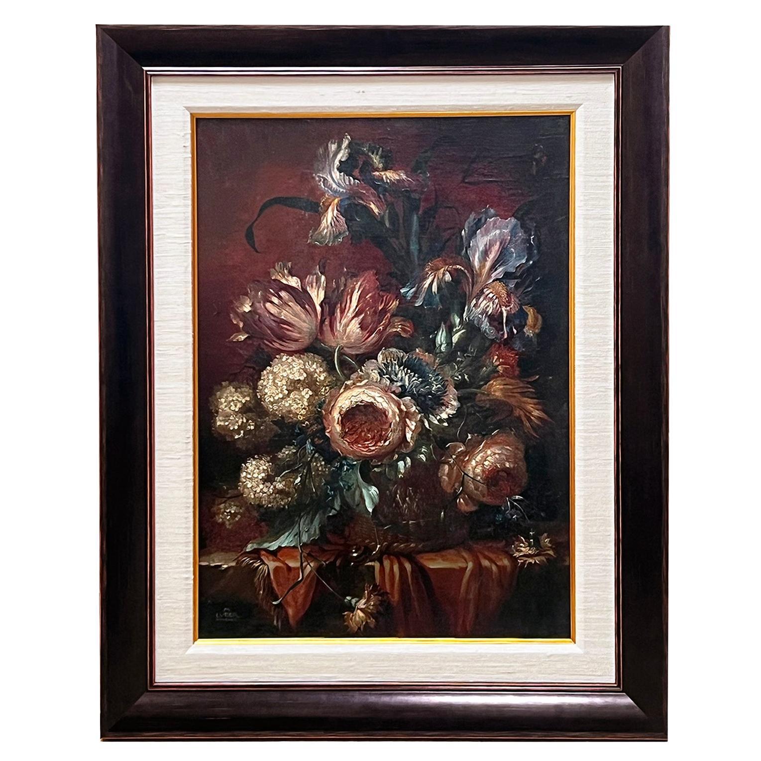 Max Luber (Munich 1879-1950) Floral Still Life; Oil on Canvas For Sale