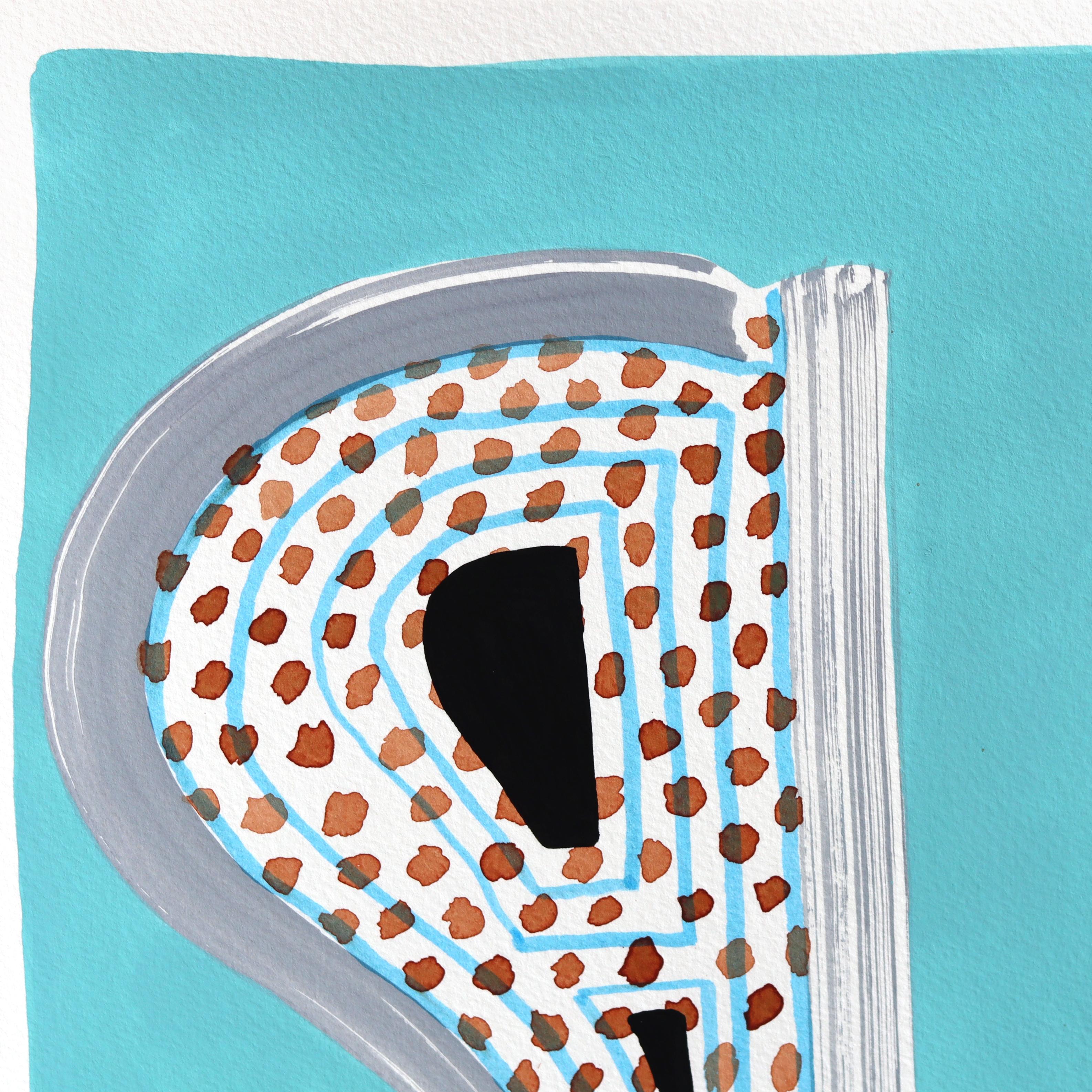 Sin título (PPR418) - Obra original en técnica mixta abstracta de colores sobre papel - Painting de Max Manning
