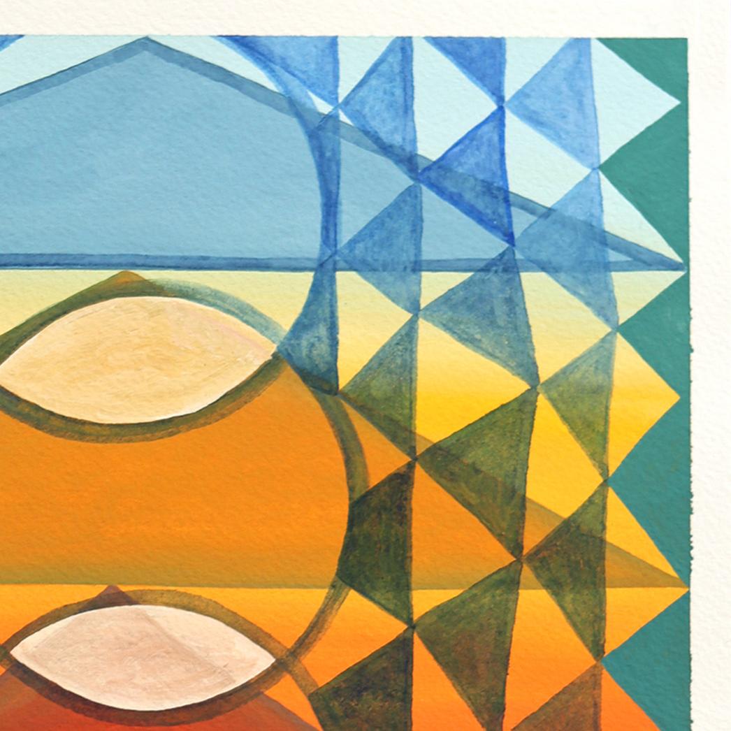 Untitled (PPR441) - Surrealist Color Drenched Abstract Mixed Media Artwork For Sale 2