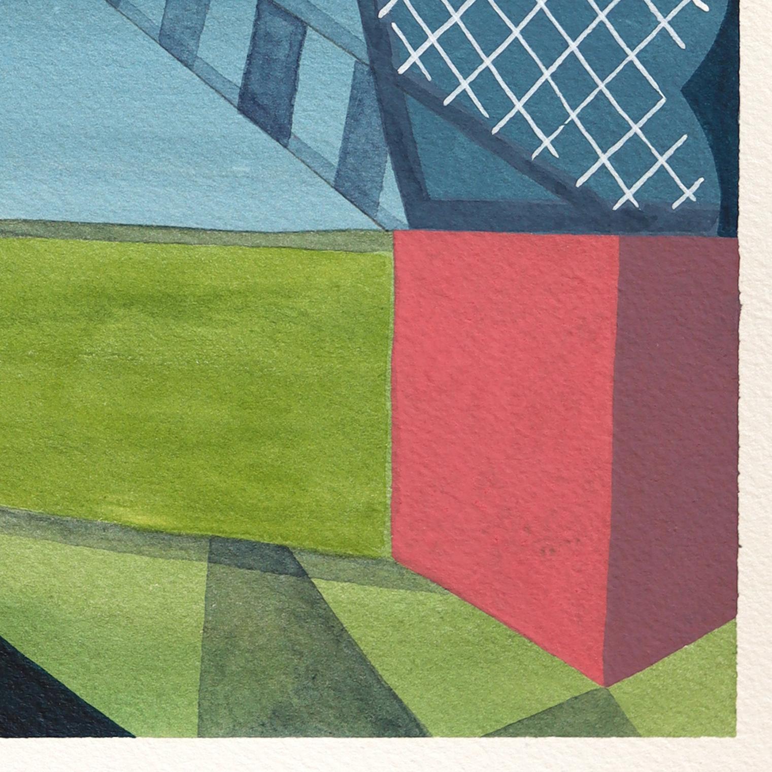 Untitled (PPR443) - Original Colorful Surrealist Abstract Mixed Media Artwork For Sale 1