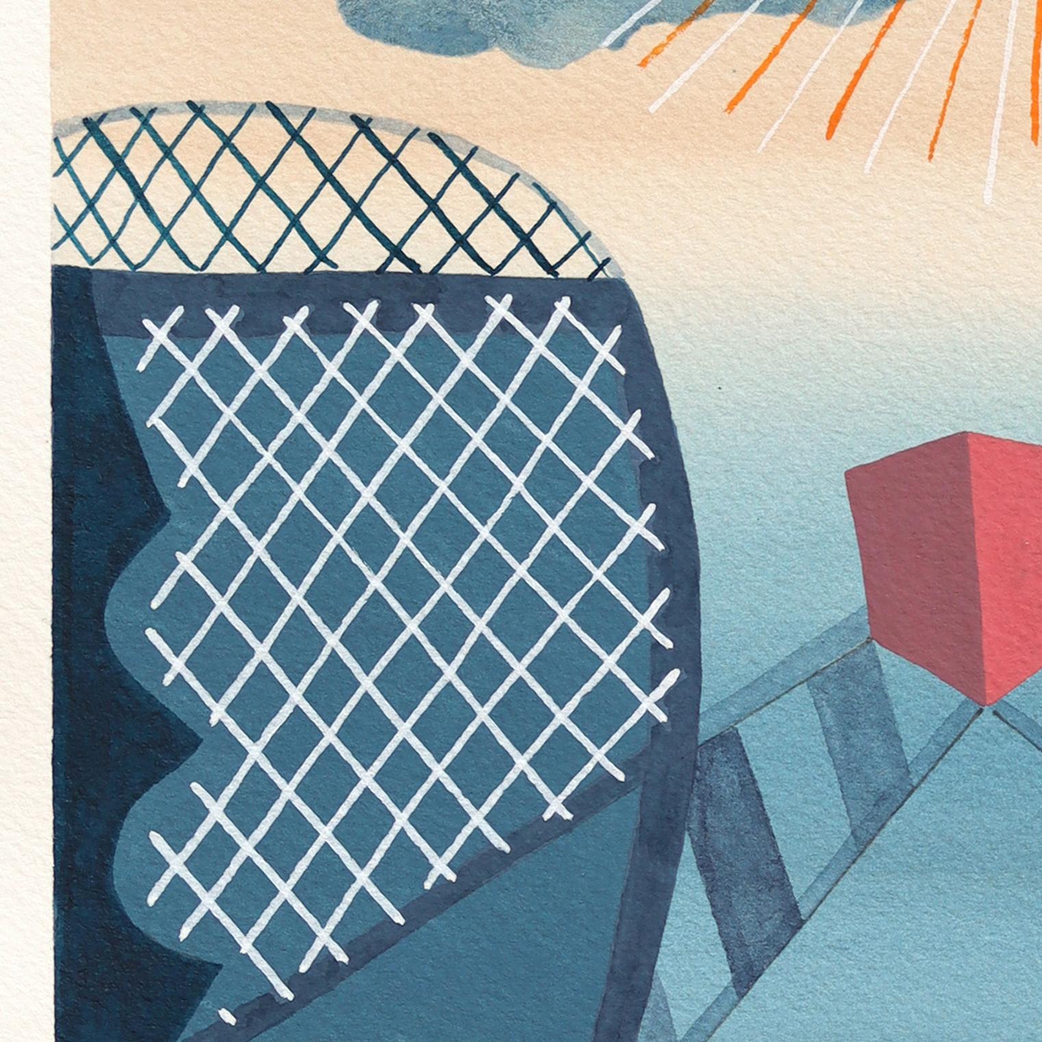 Untitled (PPR443) - Original Colorful Surrealist Abstract Mixed Media Artwork For Sale 3