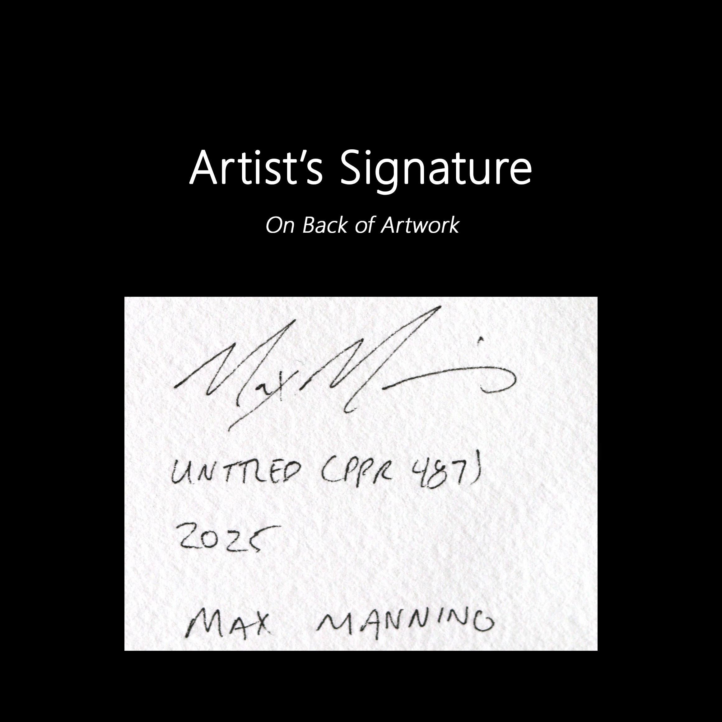 Untitled (PPR487) - Original bunte warme Ton abstrakte gemischte Medien Kunstwerk im Angebot 4