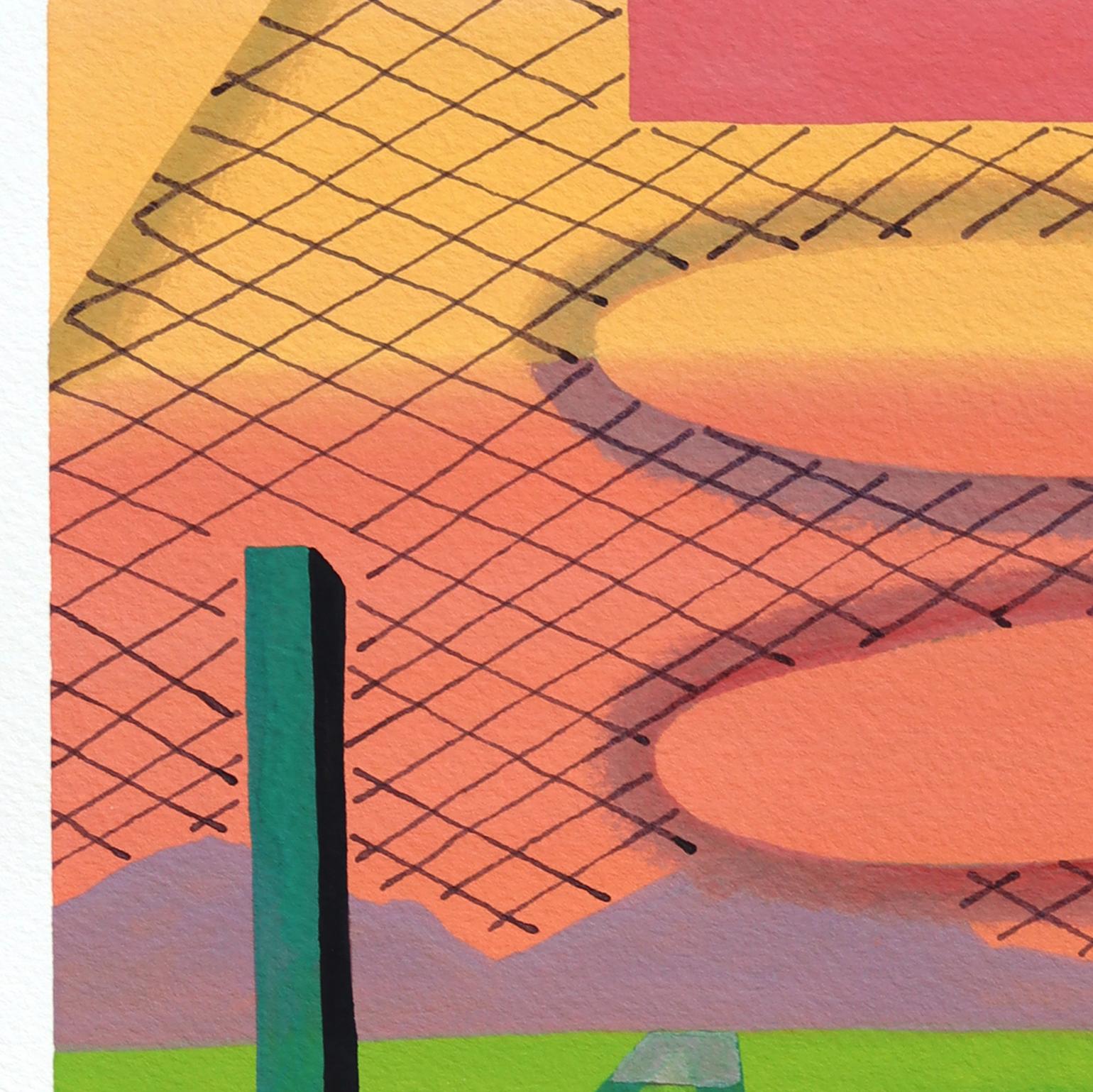 Untitled (PPR492) - Original Colorful Surrealist Abstract Mixed Media Artwork For Sale 2