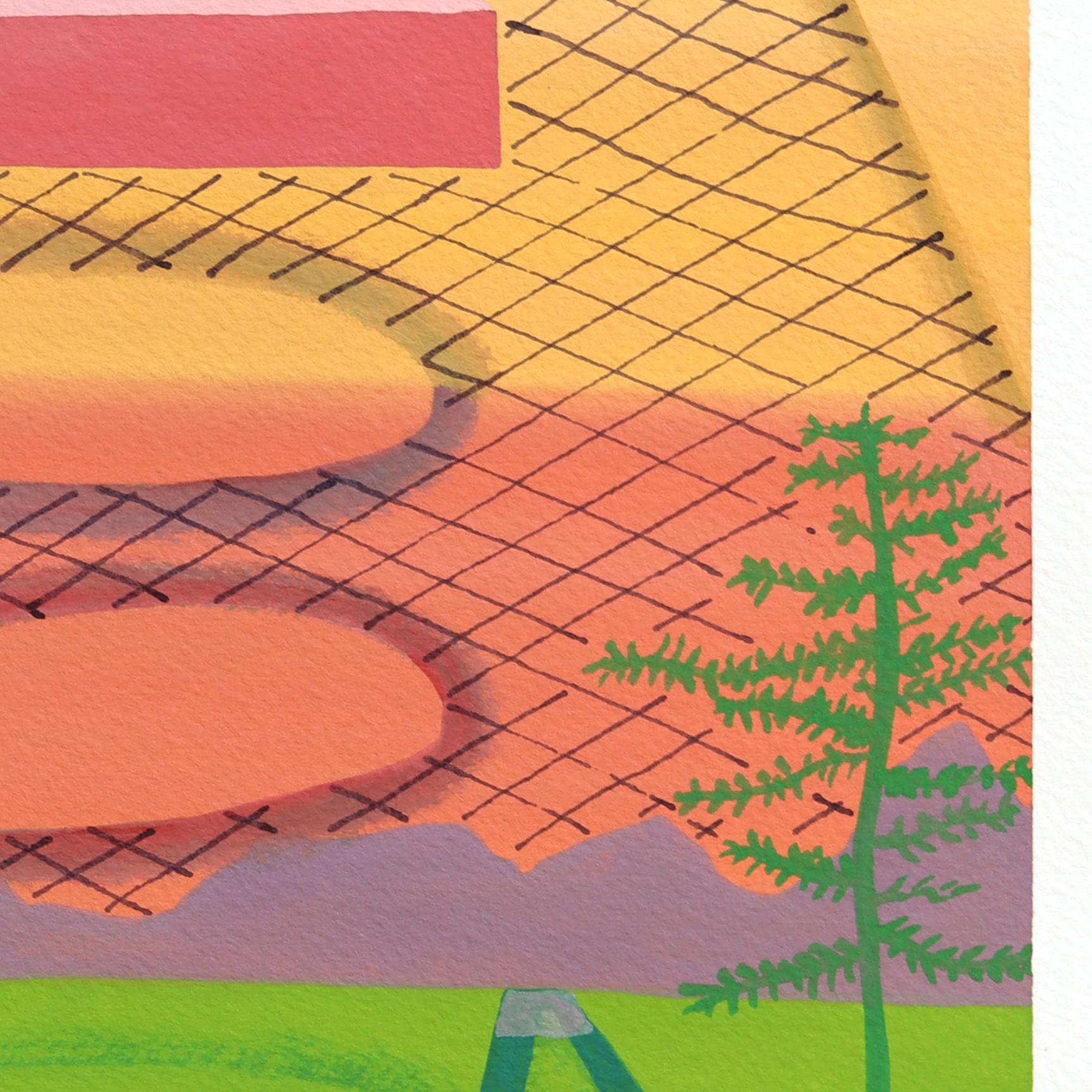 Untitled (PPR492) - Original Colorful Surrealist Abstract Mixed Media Artwork For Sale 3