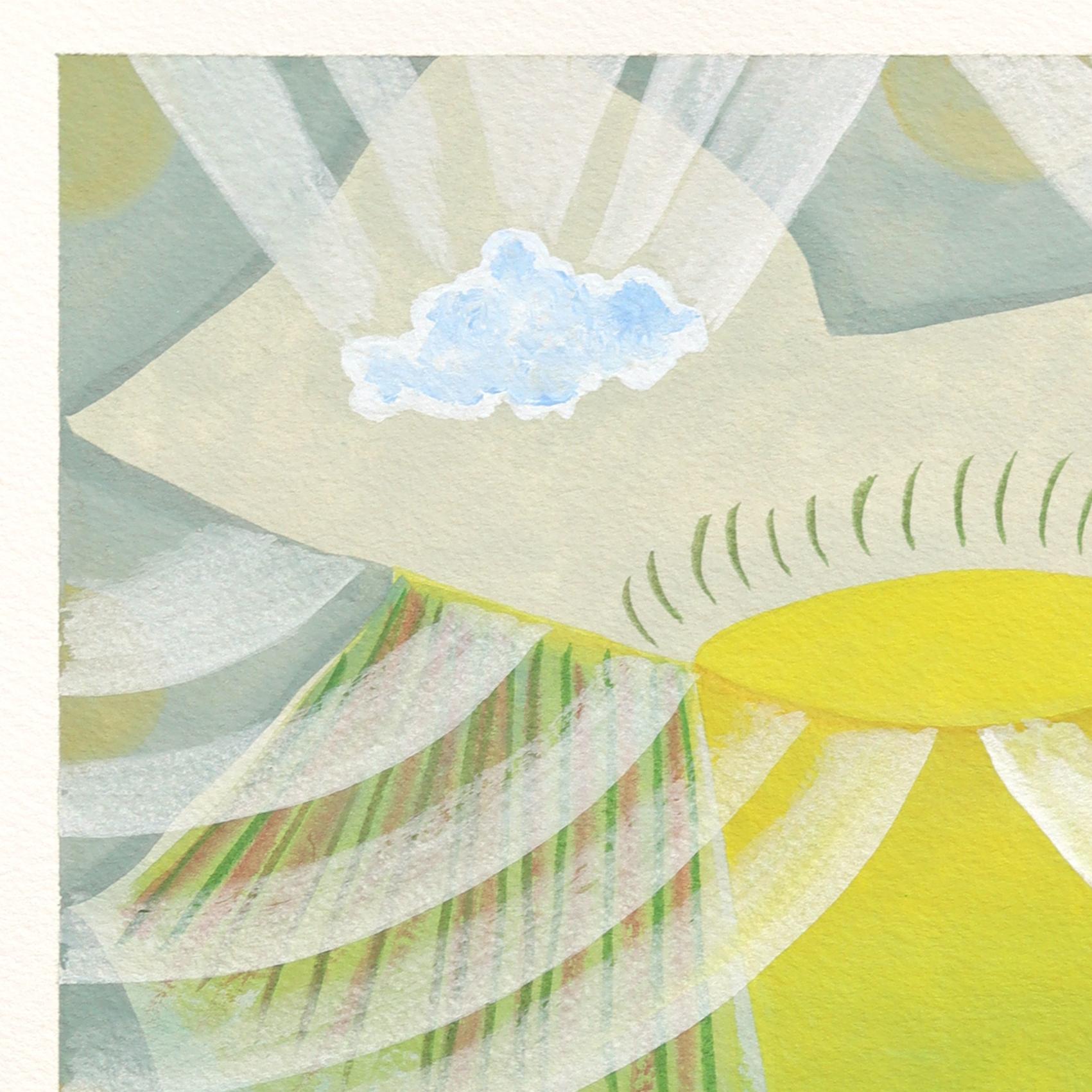 Untitled (PPR493) - Original Surrealist Landscape Abstract Mixed Media Artwork For Sale 1