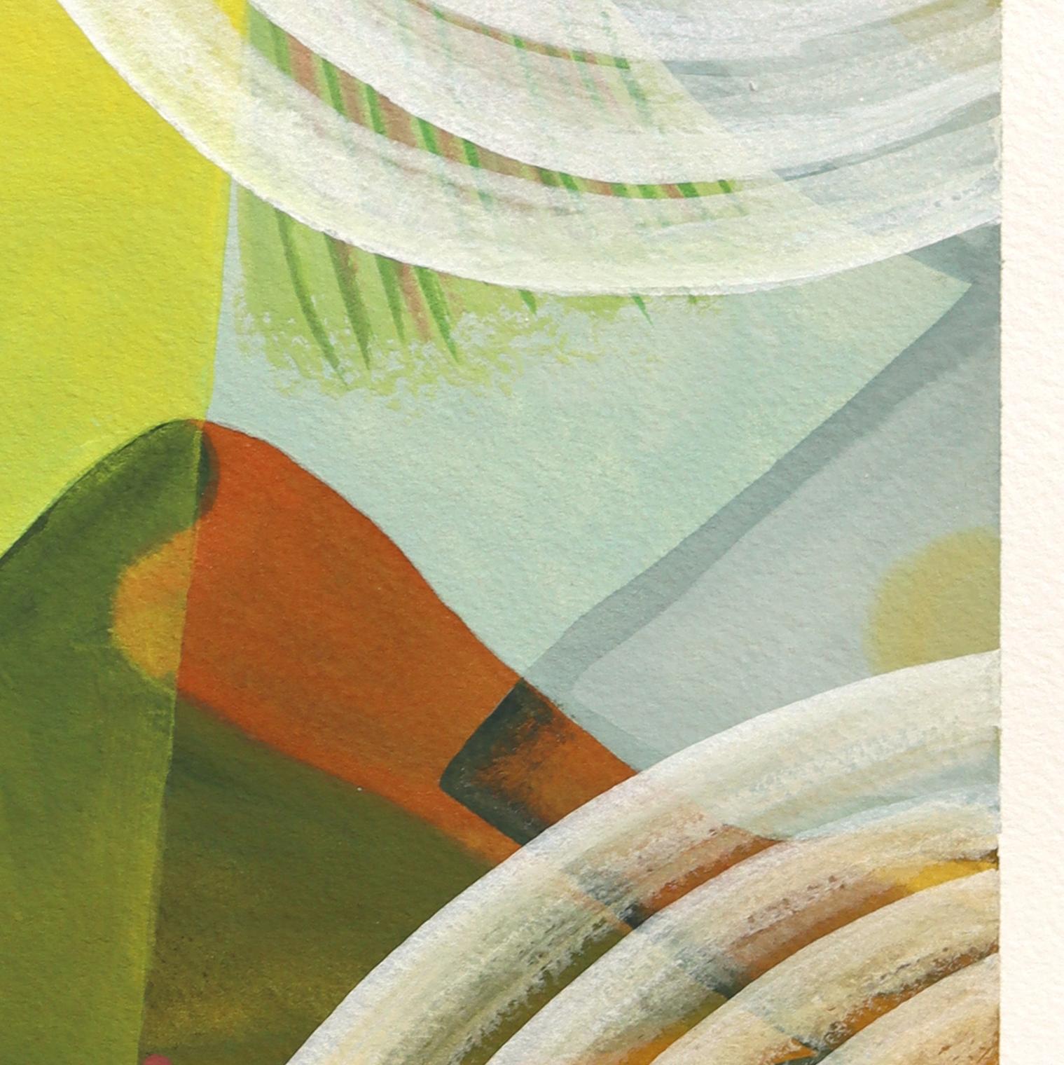 Untitled (PPR493) - Original Surrealist Landscape Abstract Mixed Media Artwork For Sale 6