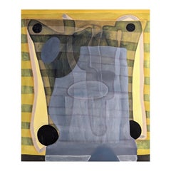 “Untitled (CVS112)” Contemporary Blue, Green & Yellow Geometric Abstract