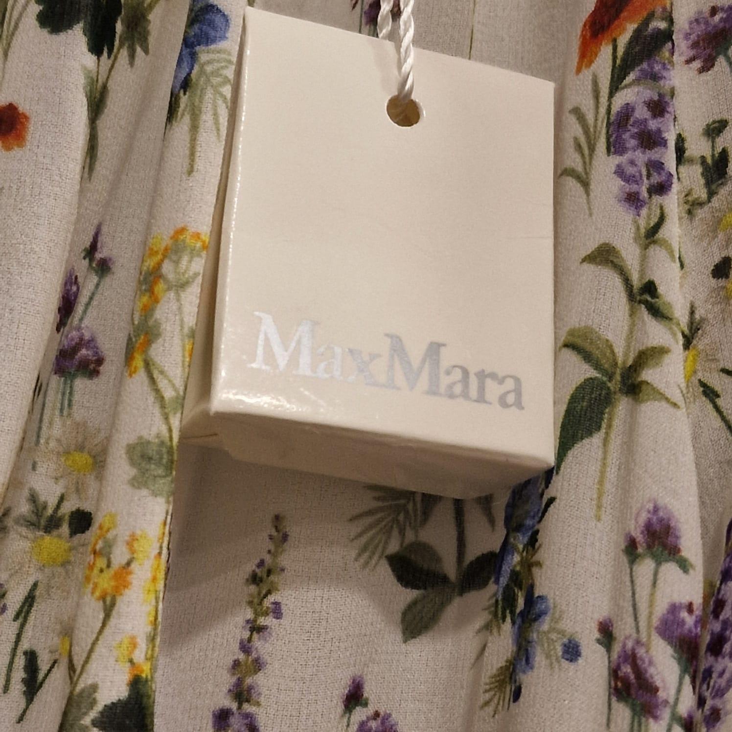 Max Marli  Abito in seta floreale lungo fino al pavimento  Max Mara è realizzato in organza di seta in vendita 7
