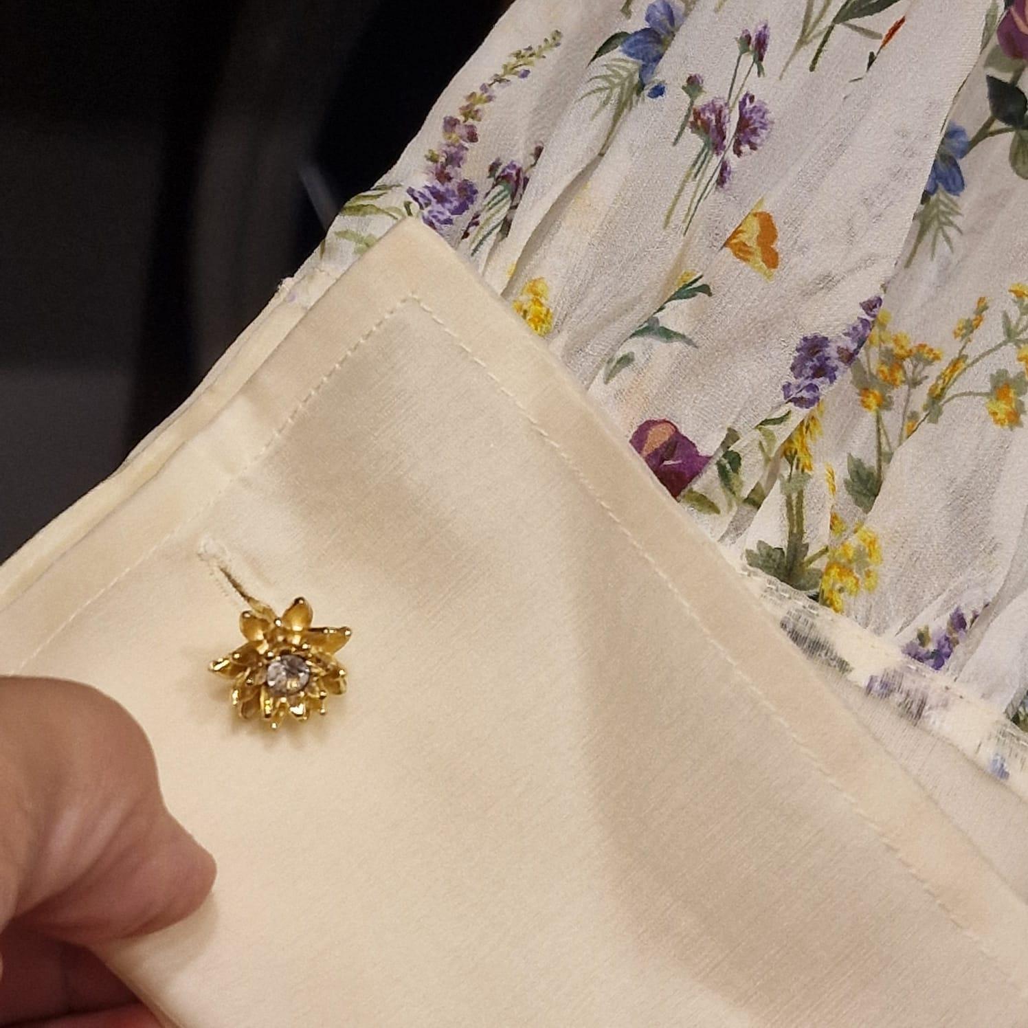 Max Marli  Abito in seta floreale lungo fino al pavimento  Max Mara è realizzato in organza di seta in vendita 8