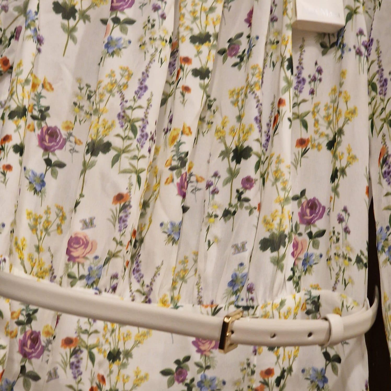 da uomo o donna Max Marli  Abito in seta floreale lungo fino al pavimento  Max Mara è realizzato in organza di seta in vendita