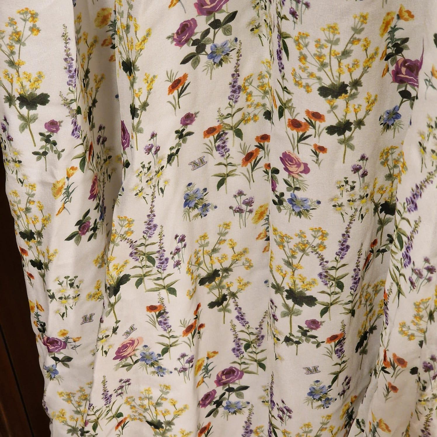Max Marli  Abito in seta floreale lungo fino al pavimento  Max Mara è realizzato in organza di seta in vendita 2