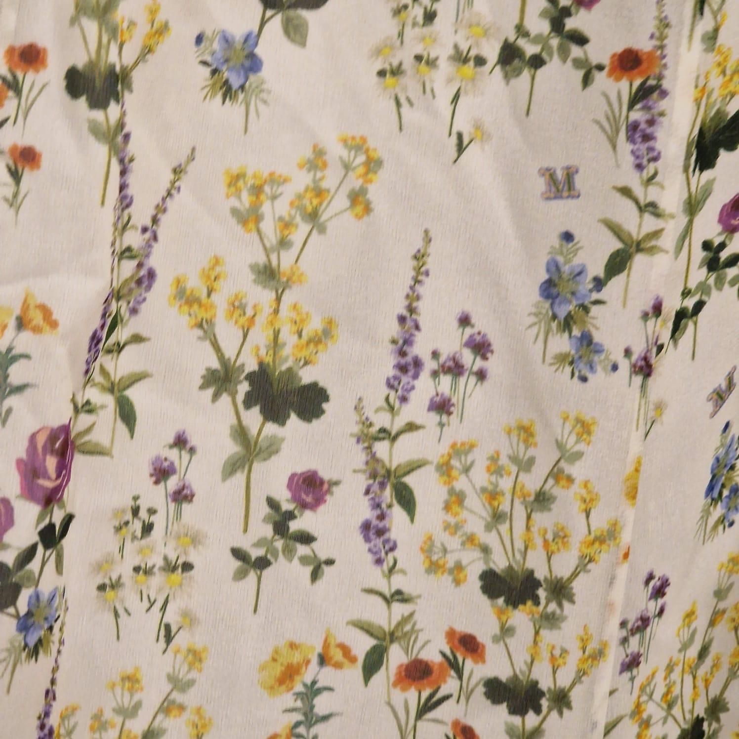 Max Marli  Abito in seta floreale lungo fino al pavimento  Max Mara è realizzato in organza di seta in vendita 4