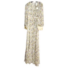 Max Marli  Abito in seta floreale lungo fino al pavimento  Max Mara è realizzato in organza di seta