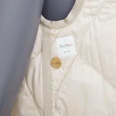 MAX MARA 2023 THE CUBE Sisoft diamond quilted hooded light winter vest IT36 XXS