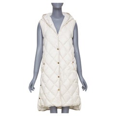 MAX MARA 2023 THE CUBE Sisoft diamond quilted hooded light winter vest IT36 XXS
