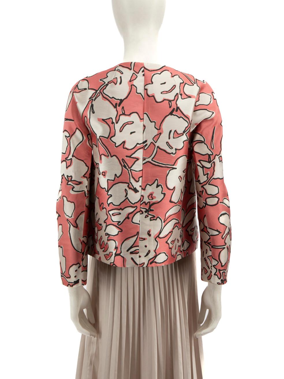 Beige Max Mara Abstract Pattern Jacket Size M