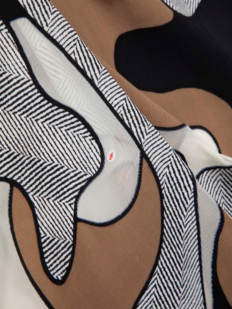 De las mujeres Max Mara Mini Vestido de Manga Larga con Estampado Abstracto Talla S en venta