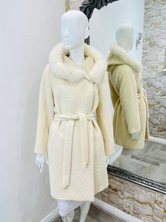 Max Mara Alpaca, Virgin Wool & Fur Coat