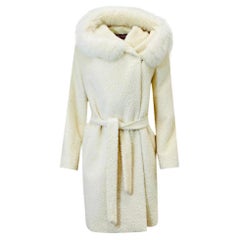 Max Mara Alpaca, Virgin Wool & Fur Coat