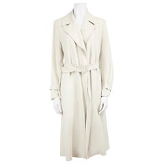 Used Max Mara ‚ÄôS Max Mara Ecru Belted Trench Coat Size S