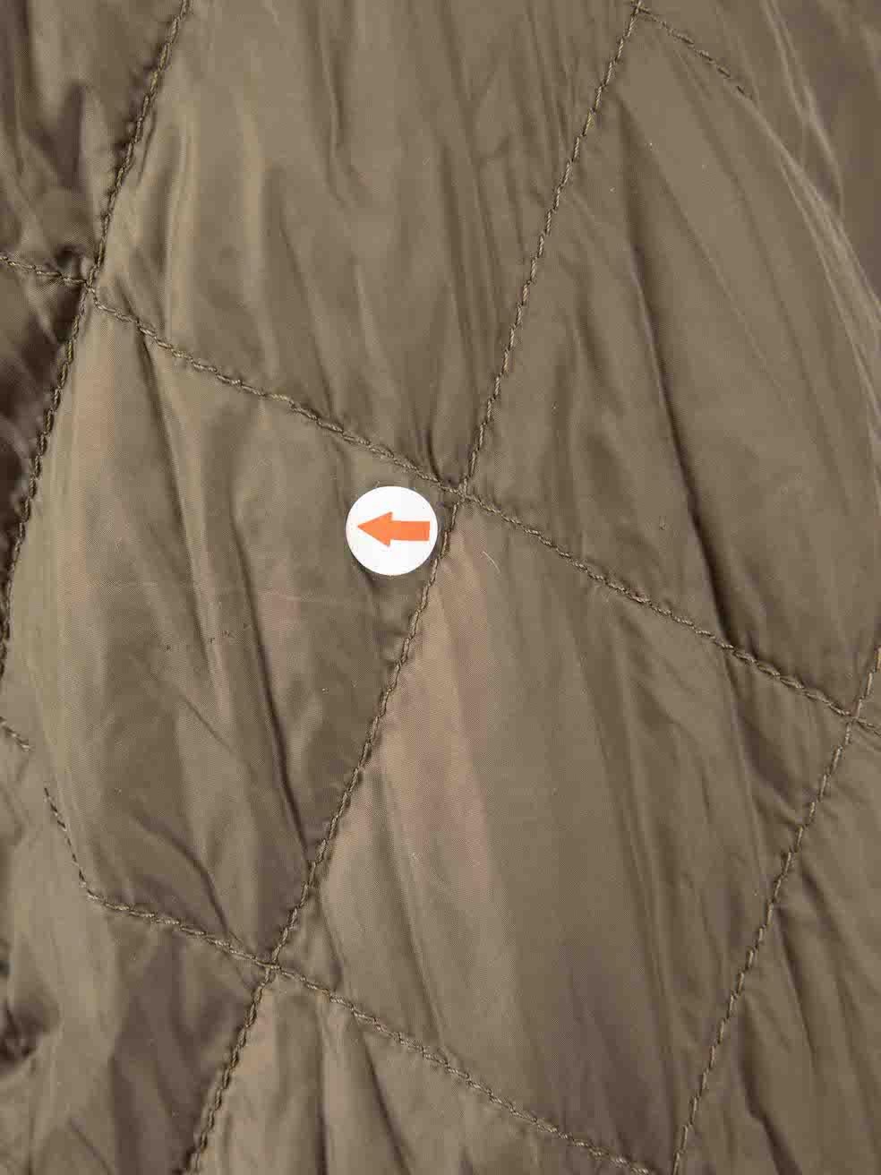 Max Mara ‚ÄòS Max Mara Khaki Quilted Reversible Packable Coat Size XXXL 2