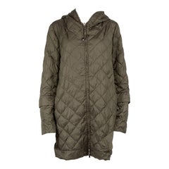 Used Max Mara ‚ÄòS Max Mara Khaki Quilted Reversible Packable Coat Size XXXL