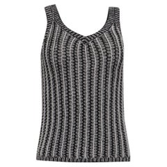 Top senza maniche a righe in maglia Arrigo di Max Mara, in cotone multicolore