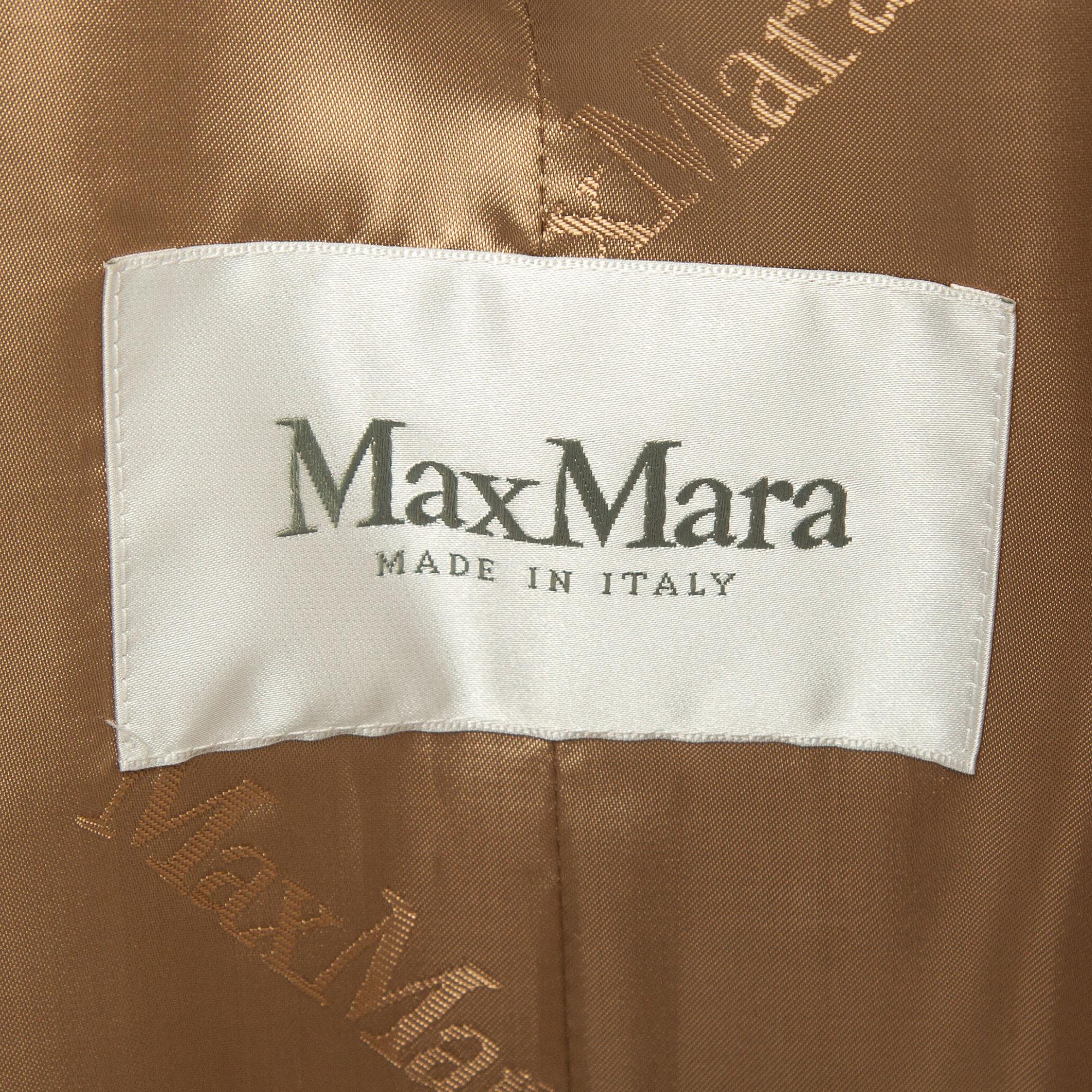 Max Mara Beige Alpaca Wool Belted Bormio Coat L 3