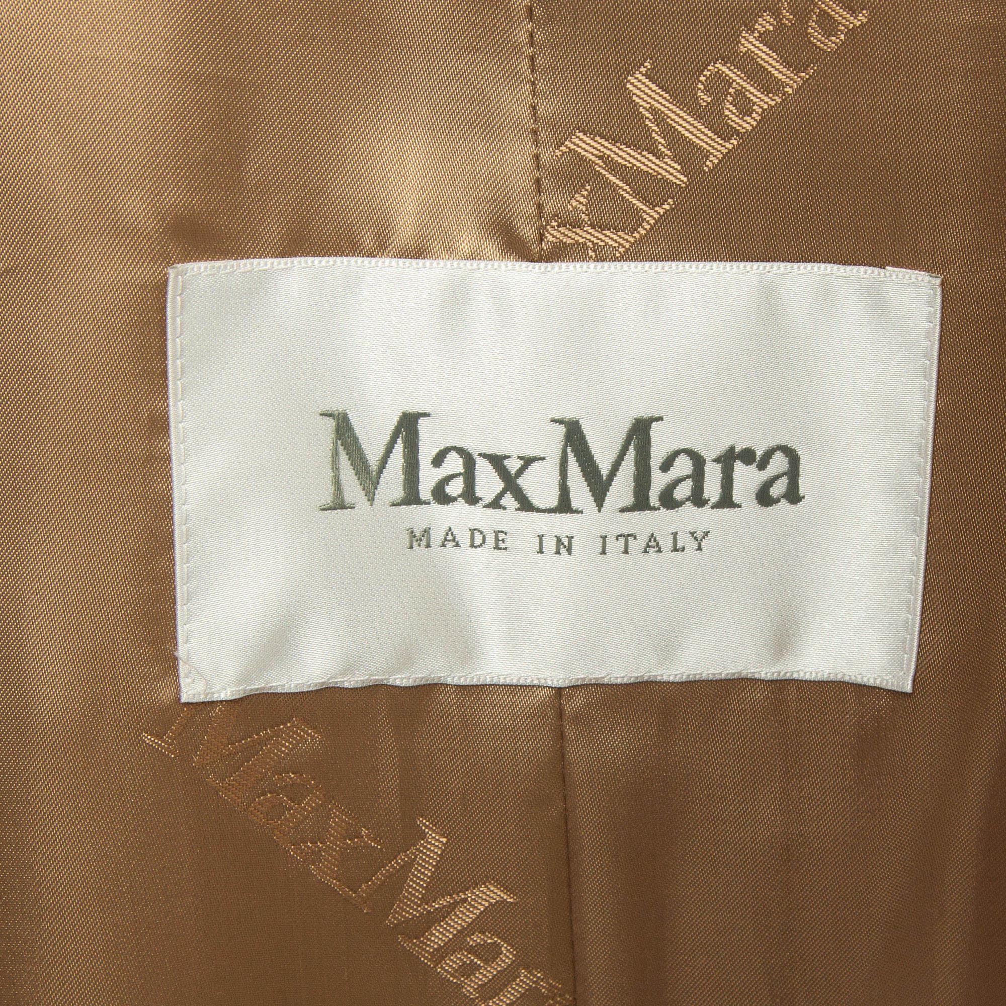 Max Mara Beige Alpaca Wool Belted Bormio Coat L 4