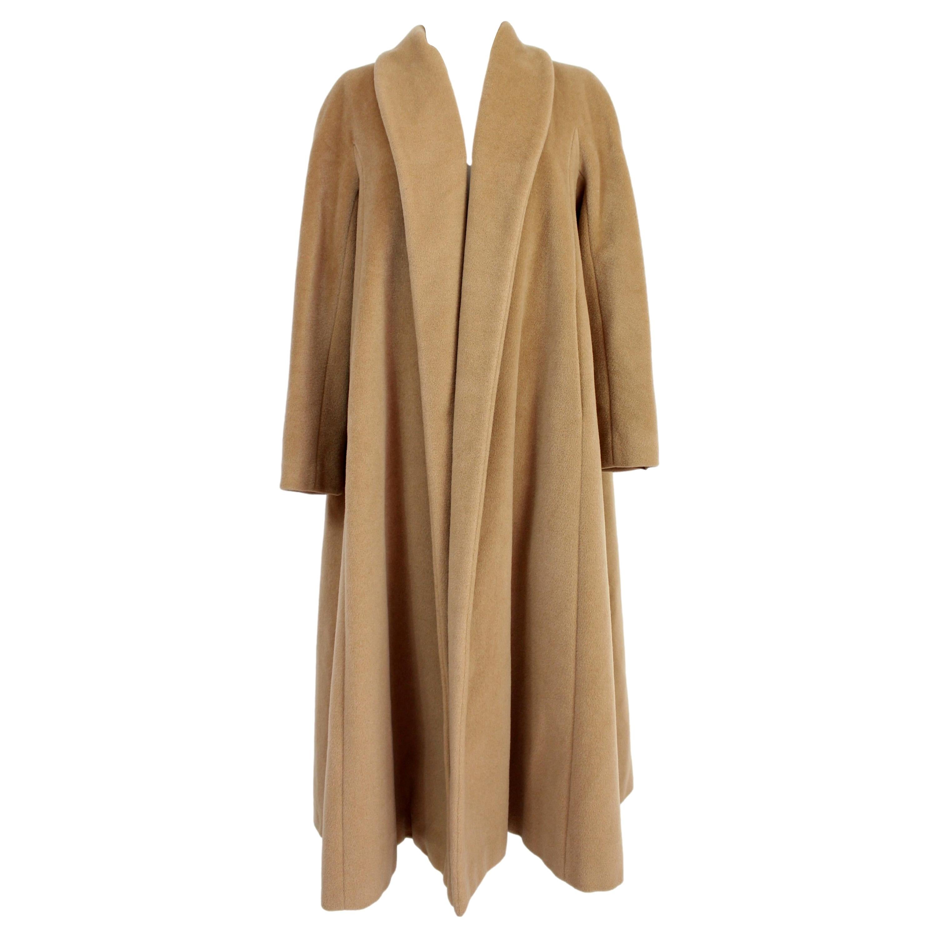 Max Mara Beige Cashmere Wool Oversize Classic Coat