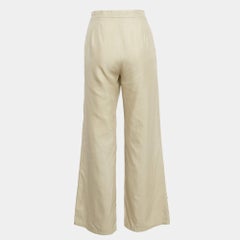 Max Mara Beige Cotton Blend Trousers M