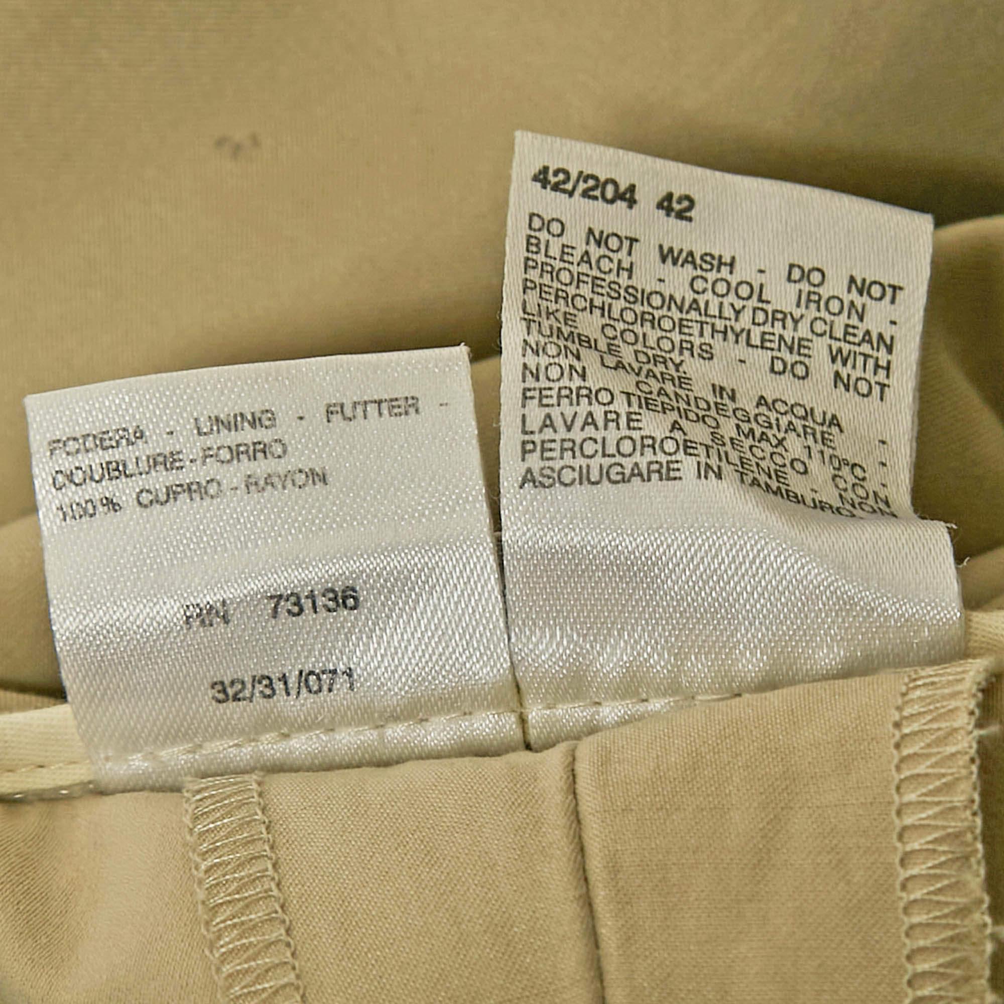 Max Mara Beige Cotton Blend Trousers M For Sale 1